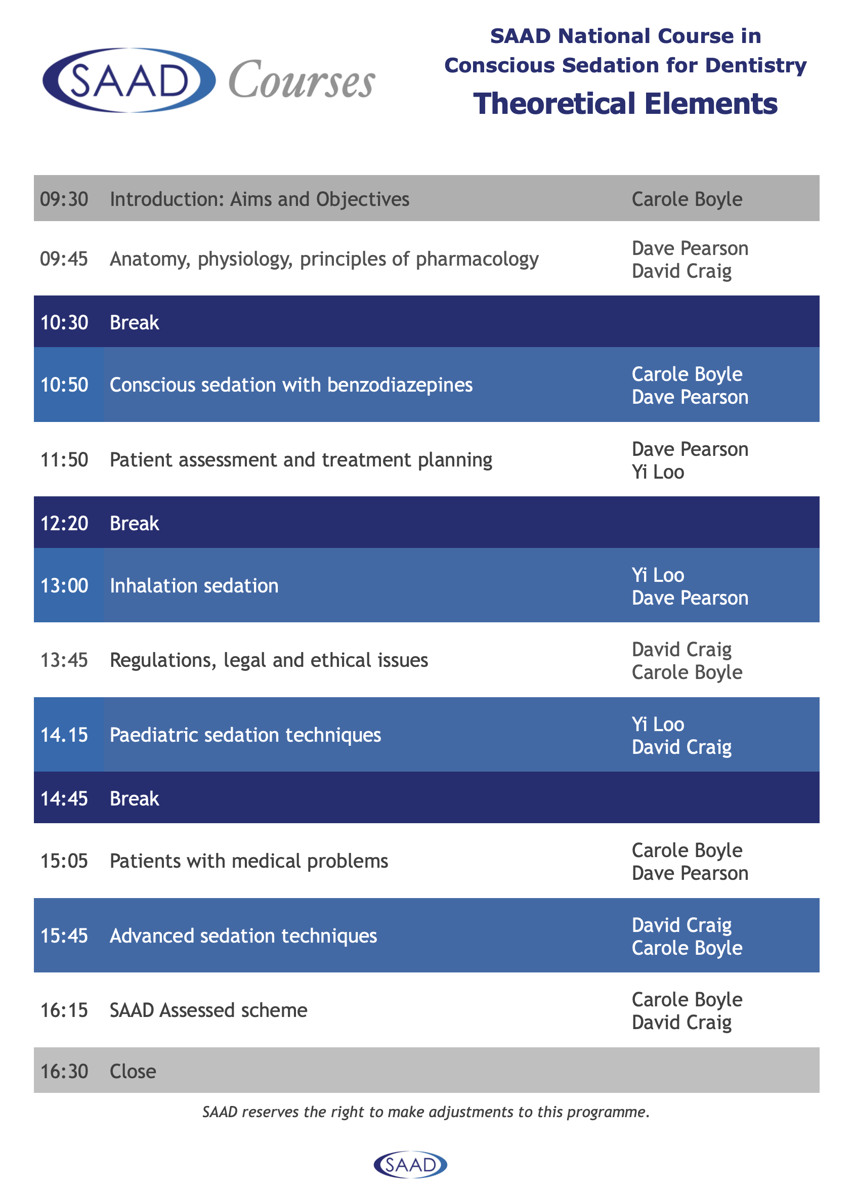 Theoretical Elements of the SAAD National Course - View all SAAD Courses